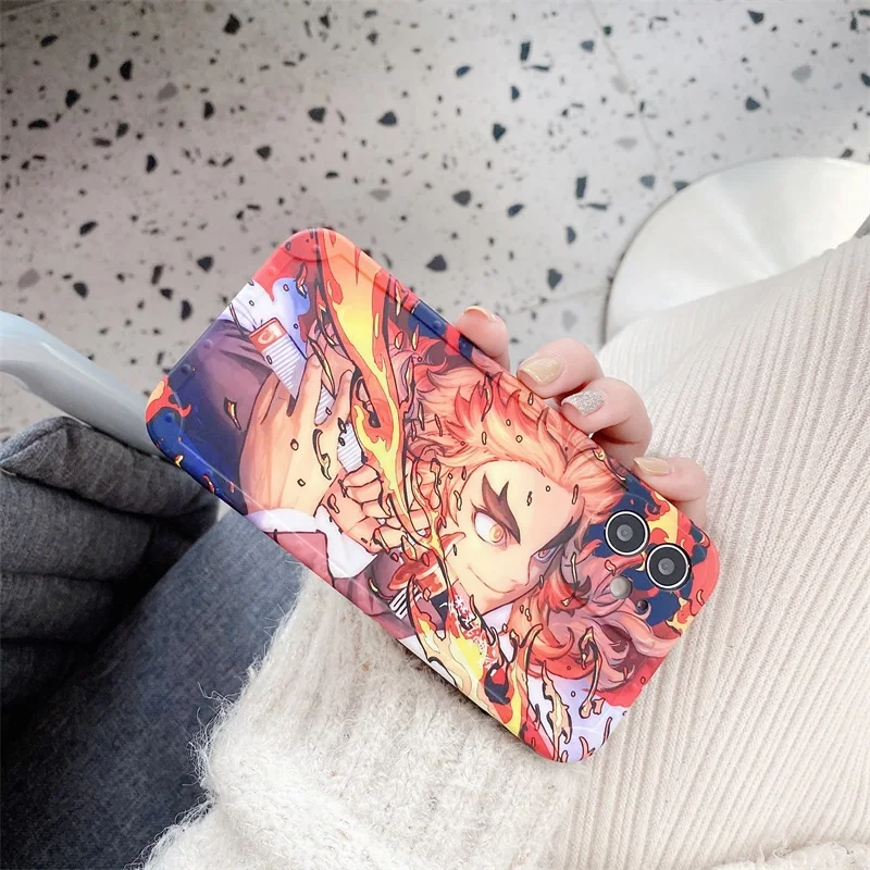 Cute Japan Demon Slayer Case For Iphone 11 12 13 Pro 7 8Plus X XR XS Max Phone Cases Anime Kimetsu No Yaiba Soft TPU Cover Coque iphone 13 pro max case clear