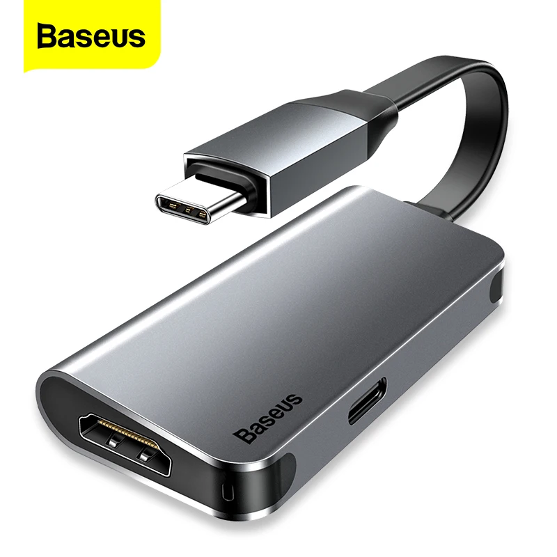 USB концентратор Baseus Type C к HDMI адаптер для Macbook Samsung S9 S8 Huawei Mate 20 P20 Pro Mini OTG конвертер