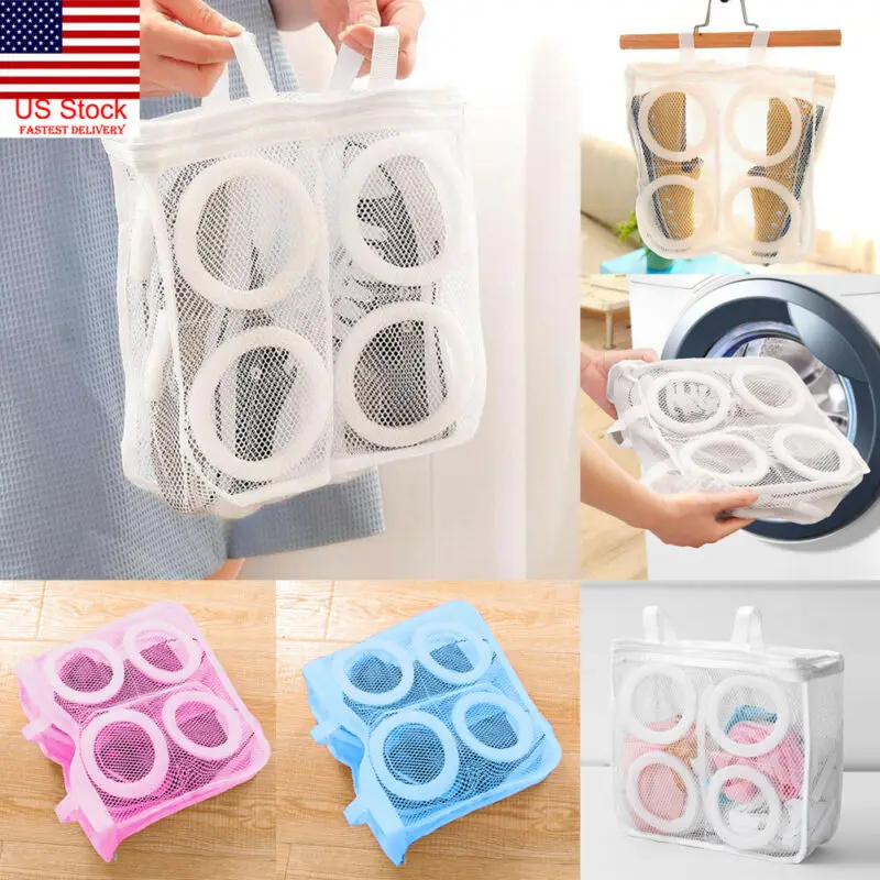 Washing Machine Storage Mesh Laundry Bag Shoe Bags Shoes Wash Net Dry