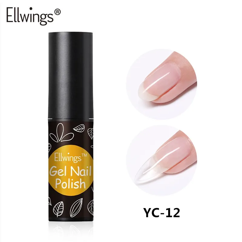 Ellwings Быстрый гель продлевающий половой акт белый прозрачный акриловый УФ поли гель замочить от желе палец длительное Строительство Дизайн ногтей гель лак - Цвет: YC12