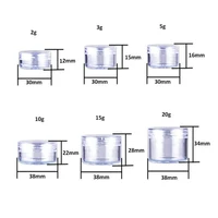 10 sztuk słoik kosmetyczny 2/3/5/10/15/20g małe puste kosmetyczne wielokrotnego napełniania butelki plastikowe cień do powiek makijaż krem do twarzy Jar Pot pojemnik 2