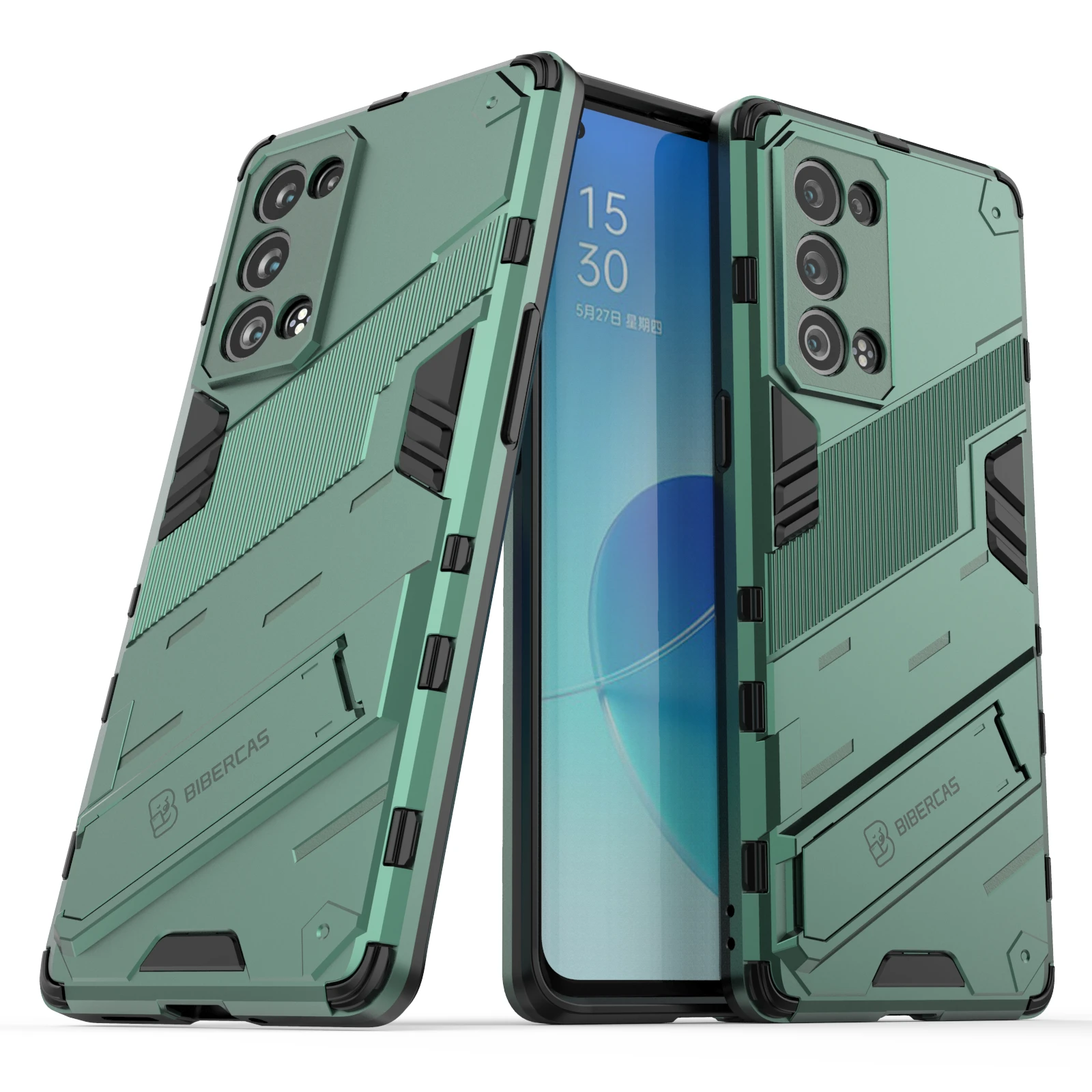 oppo mobile cover Fashion Armor Rugged Shockproof Phone Case For OPPO Reno Find 6 5 4 5Z X3 F17 F19 K9 Pro Plus Neo 5G Kickstand Protection Cover a cases for oppo phones