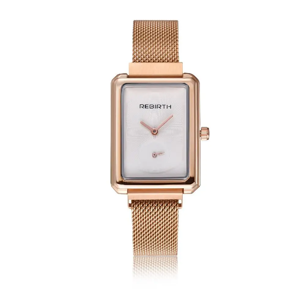 HobbyLane Women REBIRTH Waterproof Rectangular Quartz Watch with