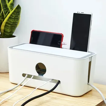 

Electric Wire Storage Box Living Room Desktop Plug Charger Organizer ABS Power Cord Container