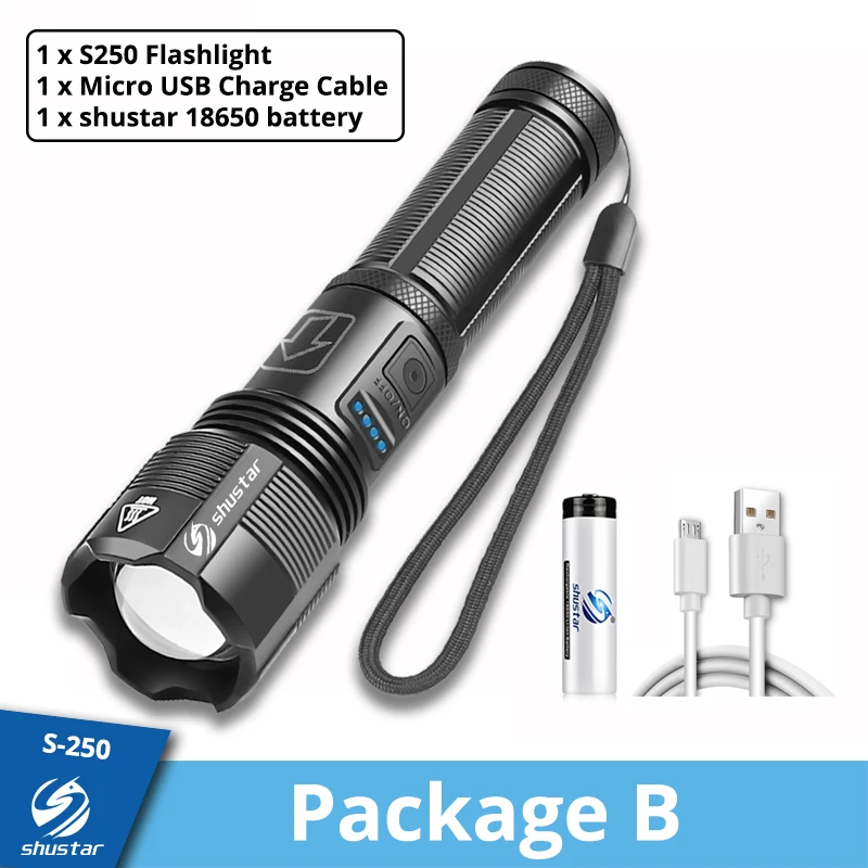 Super Bright 4 Core P70.2 LED Flashlight with Battery Display 5 Lighting Modes for Adventure, Hiking, Camping, Hunting, Etc. emergency flashlights Flashlights