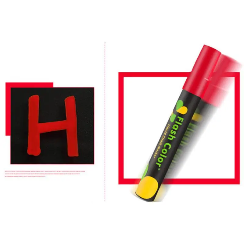 1 шт конфеты хайлайтер милые флуоресцентные Жидкий Мел маркер неоновые ручки для Светодиодный Письменная доска для граффити канцелярских товаров - Цвет: R