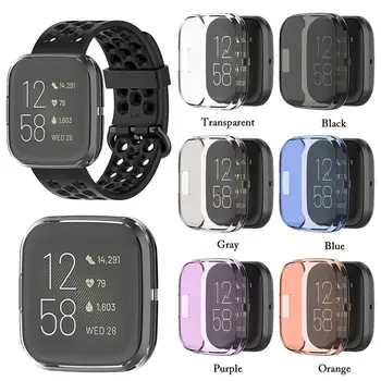 

Ultra-thin Soft TPU Protector Case Cover For Fitbit Versa 2 Smart Watch Full Coverage Protective Shell Protector Silicone Cases