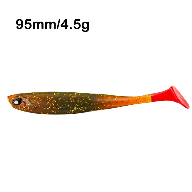 3pcs/lot Soft Fishing Lure 13/9.5cm 10/4.5g  Silicone Bait Shad Worms Bass Pike Minnow Swimbait Rubber Fish Lure High Quality F 4.5G