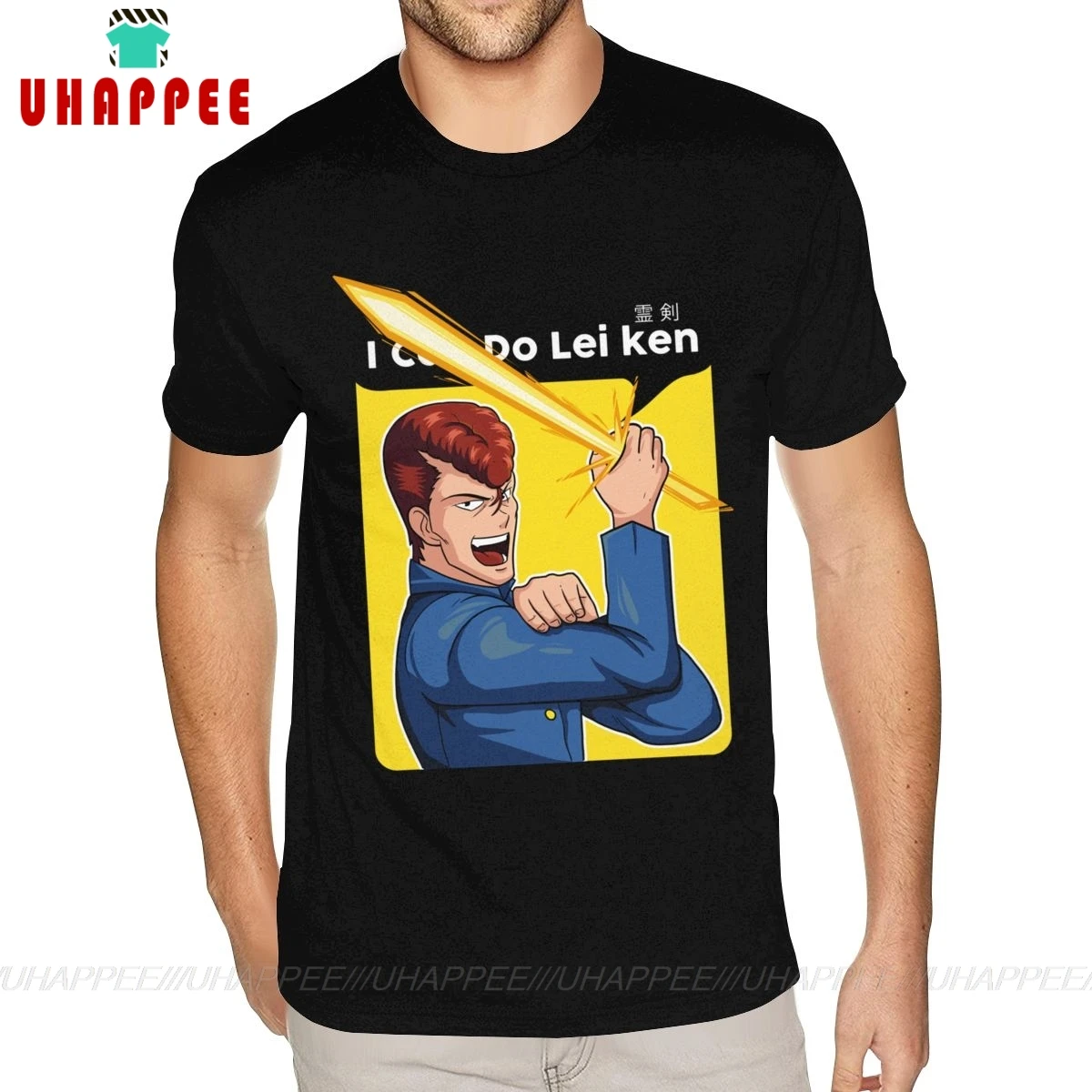 Kuwabara Can Do футболки с принтом экрана Yu Hakusho коротким рукавом из хлопка для мужчин XXXL