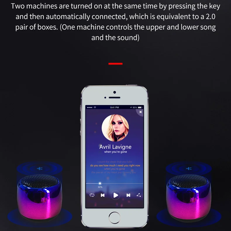 Mini Bluetooth Speaker Metal Case gift Potable Wireless Metal Loud speaker Super Bass Stereo Sound Speaker