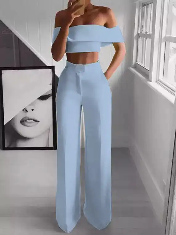 2 piece black pants set