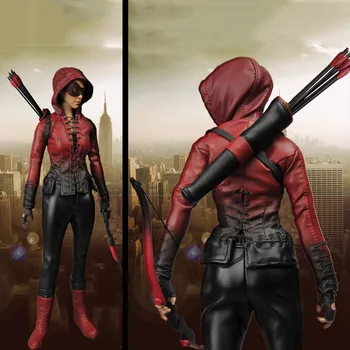 

ZYTOYS ZY16-6 1/6 Female Red Arrow Red Bow + Female Leather Suit for 12inch Collection Action Figure DIY