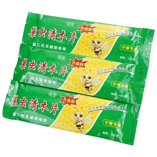 Méhek Tiszta Fa Függő Darab Hatékony Méhkas Fészek Fehér Tetvek Rovar Varroa Gyilkos Csíkok A Méhész Gyógyító Kártevőirtáshoz - Image 5