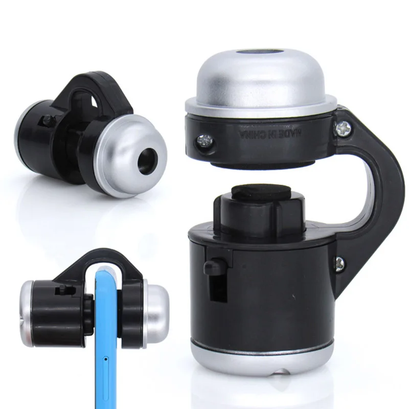 

Mobile Phone Microscope Telescope Camera Clip Lens 30x Zoom LED Light Photography FKU66