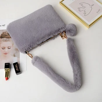 

RanHuang New 2019 Winter Women Plush Handbags Women's Small Handbags Casual Shoulder Bags Tote Bags