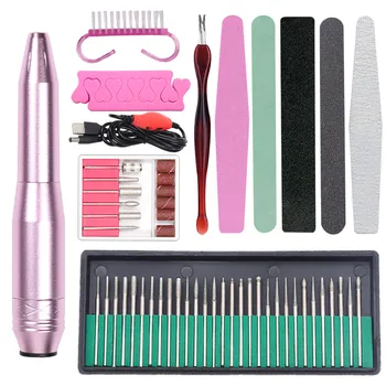 

1Set Professional Electric Nail Drill Machine Kit Multiple Drill Manicure Machine Longer Nail Buffer Dead Skin Nail Art Tools