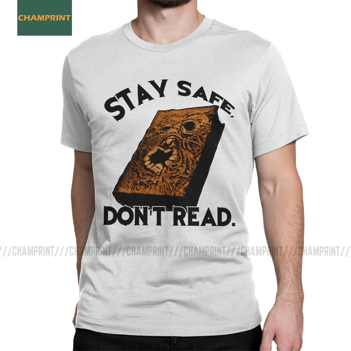 Men's Ash Vs The Evil Dead Necronomicon T Shirts Sam Zombie Terror Film Groovy Cotton Short Sleeve Tee Shirt Plus Size T-Shirt | Мужская