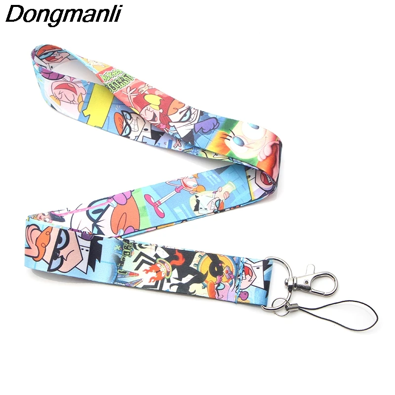 PC165 Dexter's Lab брелок Lanyards держатель удостоверения личности ID карта Пропуск Тренажерный зал мобильный телефон USB бейдж держатель ключевой ремень