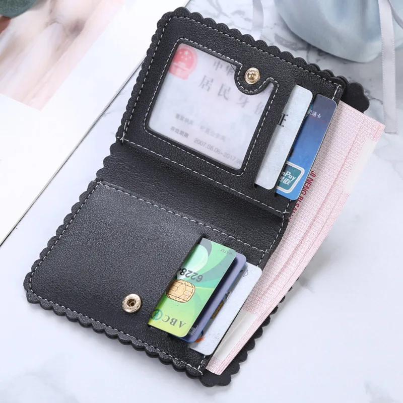 

Korean-style Wallet Women's 2019 New Style Small Leather Wallet Purse Short Wallet Cartoon Leather Wallet