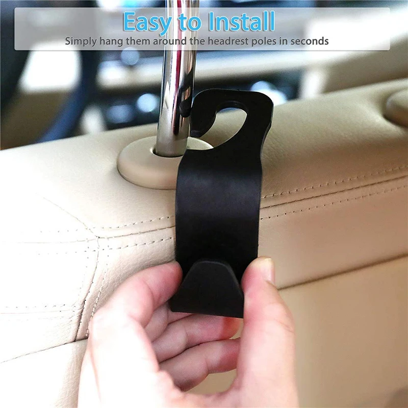 Car Seat Hook Car Vehicle Headrest Hooks 1 Piece for Handbag Purse Cloth Grocery