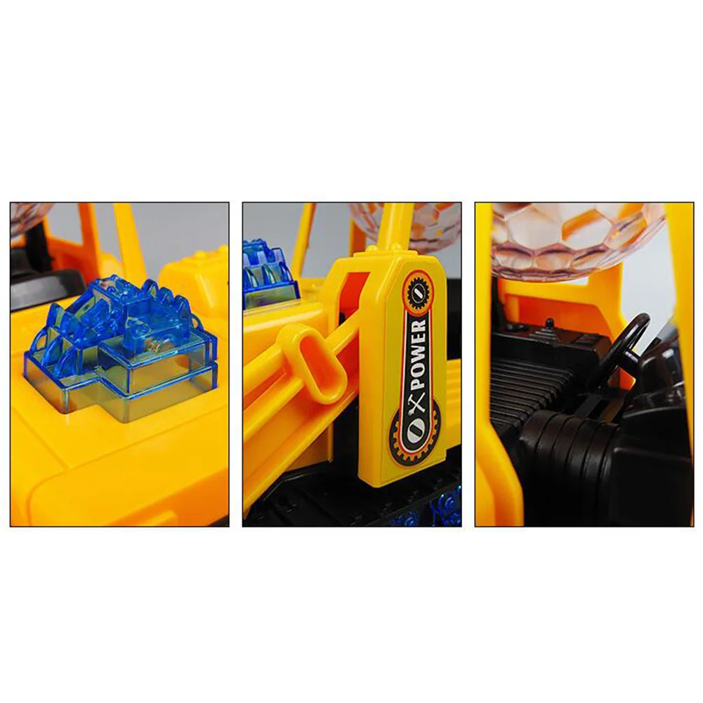 Электрический 360 Вращающийся музыкальный светодиодный бульдозер строительный автомобиль детские развивающие игрушки для детей подарок