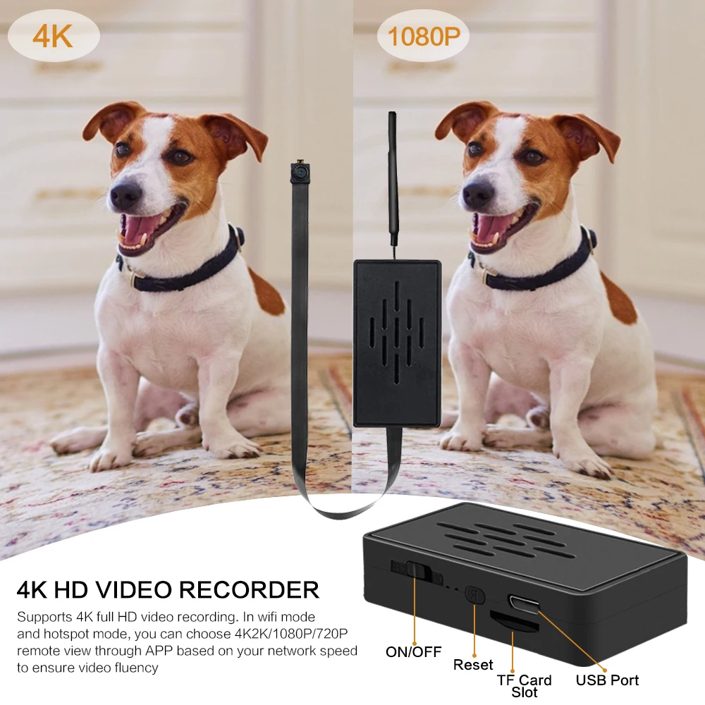 Gravador de Vídeo em Tempo Real de Segurança em Casa Wifi Mini Câmera Micro Camcorder Módulo Faça Você Mesmo Movimento Remoto Contro Escondido tf hd 1080p ip - Image 4