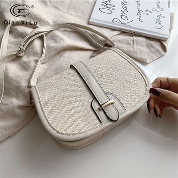 

2019 Square Straw Bags Women Summer Rattan Bag Handmade Woven Beach Cross Body Messenger Bag Contracted Style Handbag