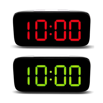 

2 Pcs Alarm Clock, Digital Alarm Clock with Voice Control and Big Snooze, Led Clock for Kids/Heavy Sleepers/Bedroom / Home/Trave