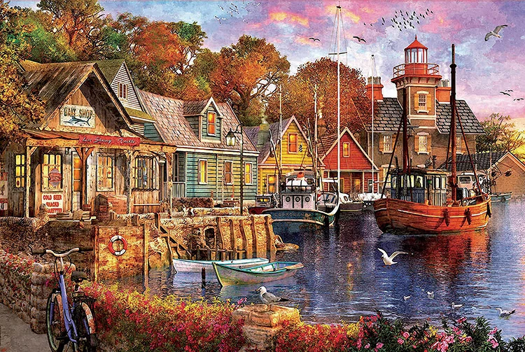 Красивые Ландшафтные головоломки, игрушки 300 500, 1000 штук, пазлы, головоломки для сборки, игрушки для взрослых детей, хорошие подарки - Цвет: puzzle 500 pieces