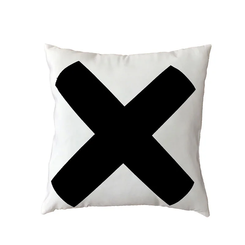 

Christmas sofa cushion set geometric pillowcase decoration black and white cushion sofa polyester pillowcase car seat cover
