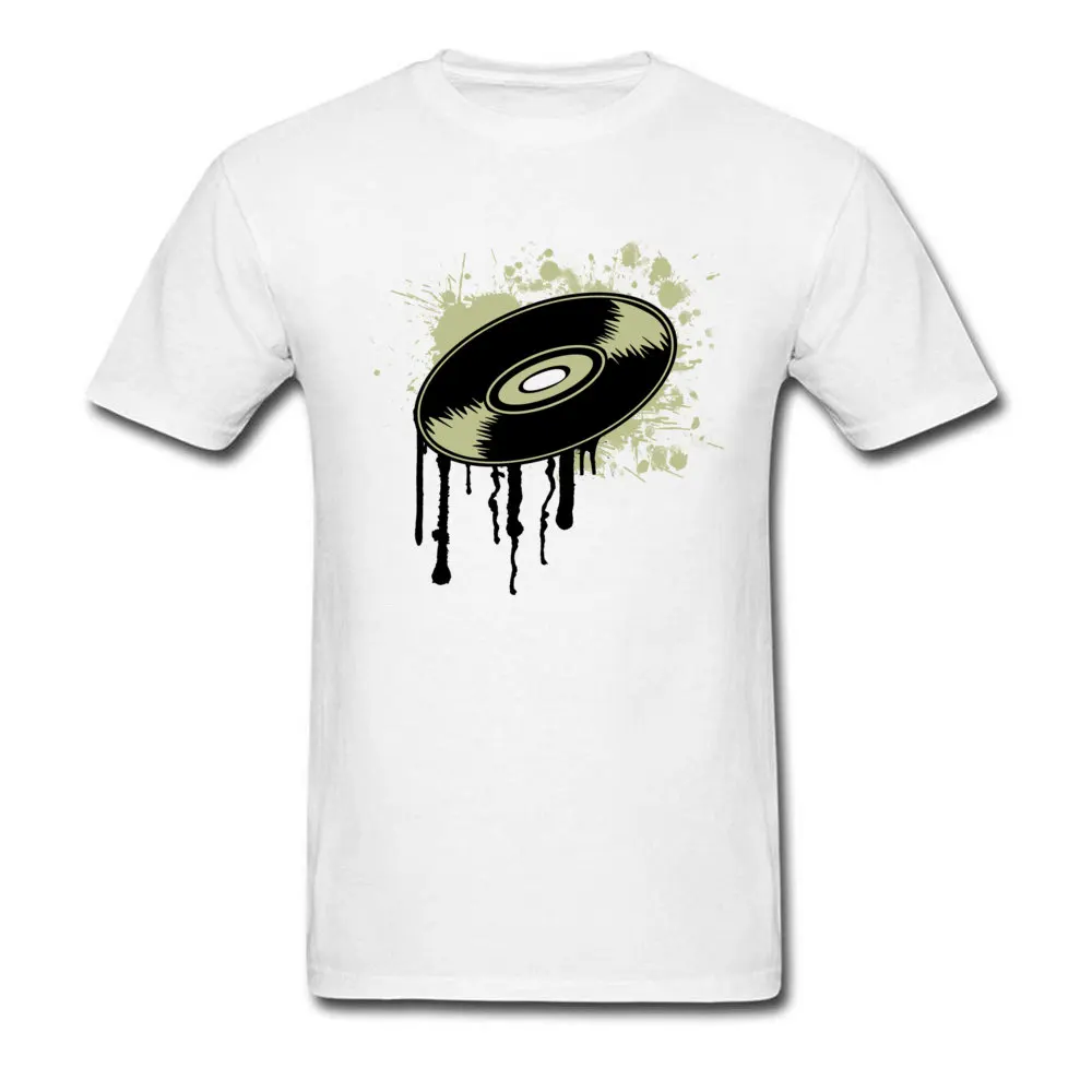 

Autumn Winter Mens T Shirts Vinyl Splatter Records Music T Shirt 2020 New Fashion Round Neck Normal Short Sleeve 100% Cotton