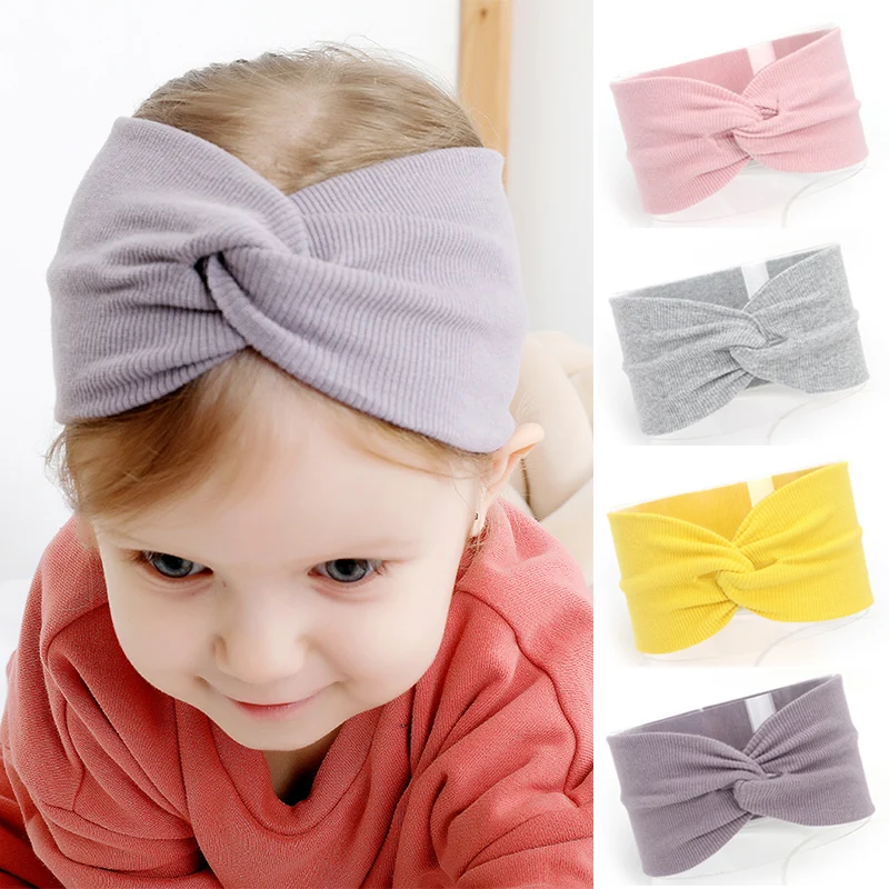 Baby Turban Twisted Knot Autumn Winter Newborn Kids Girl Hat Elastic Children Headbands
