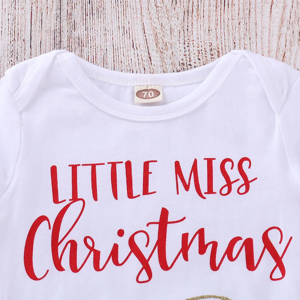 Skup Strój bożonarodzeniowy dla dzieci moje pierwsze święta ubrania dla dziewczynek zestaw 3 szt. List body + spódnica warstwowa + ochraniacze na kolana dziewczynka ubrania D25