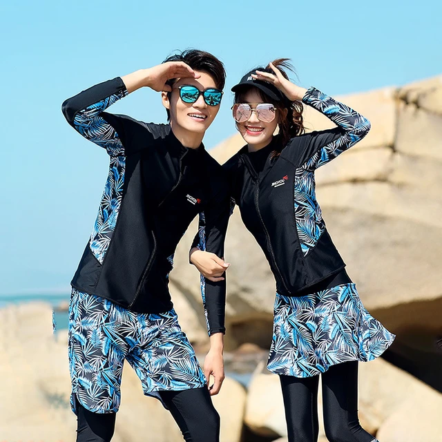 Camiseta deportiva de secado rápido para hombre y mujer, traje de baño de  cuerpo completo con protección solar, manga larga, pantalones y Bañadores -  AliExpress