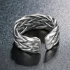 V.YA Big Size Thai Silver Ring For Men Women 925 Sterling Silver Ring Weave Shape Wedding Anniversary Fine Jewelry ► Photo 2/5
