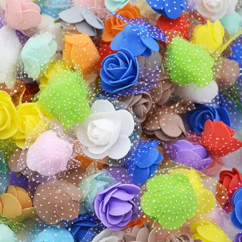 

Artifical Flower Heads for Wedding Supplies DIY Handmade Wreath Garland Accessories Scrapbooking Gift Box Decor Fake Rose Flower