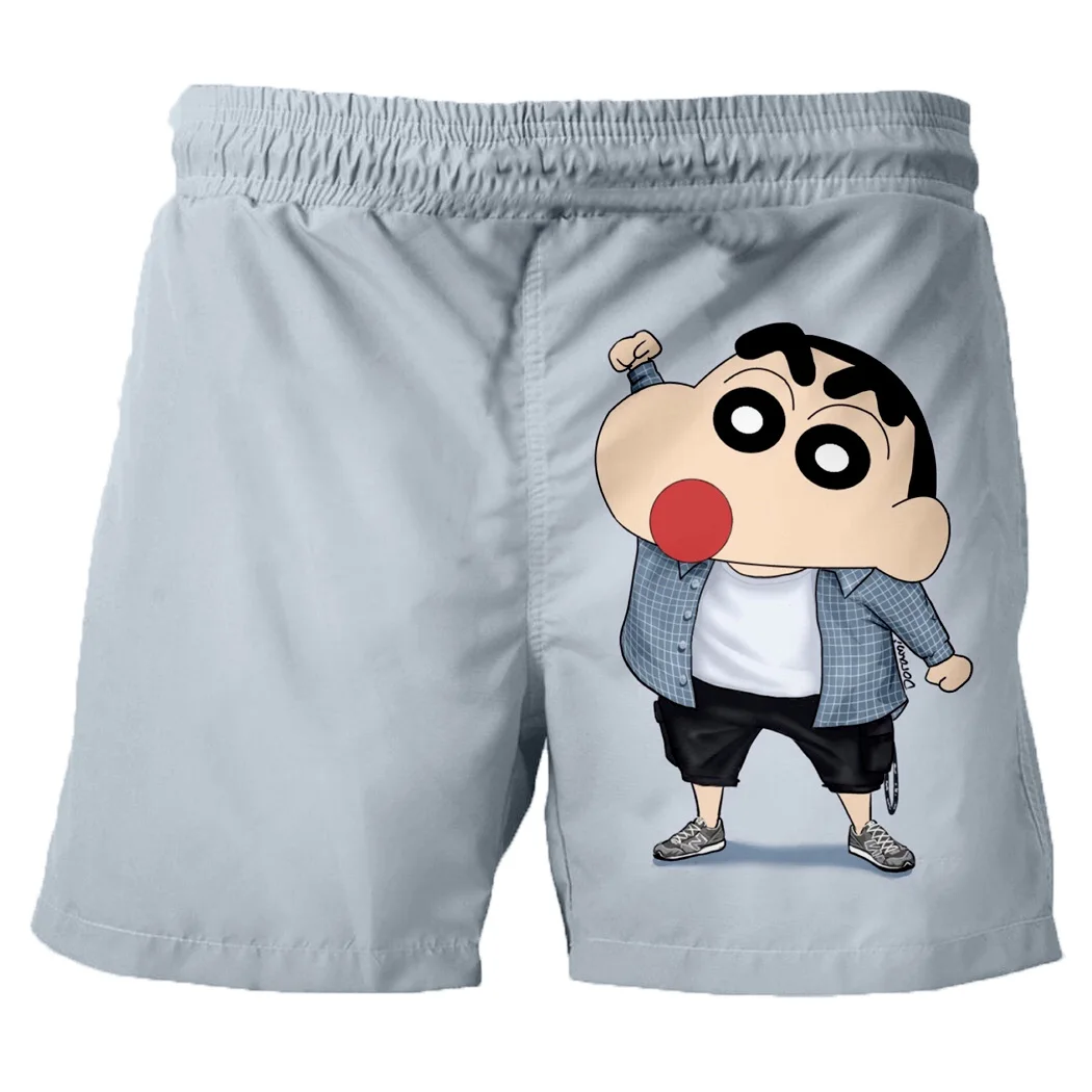 Crayon Shinchan 3D смешной мультяшный принт пляжные шорты летние милые трендовые унисекс шорты Повседневная мужская одежда в стиле панк