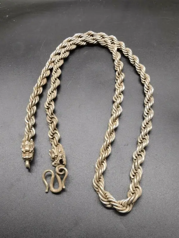 

Ожерелье с двойной головой дракона ручной работы