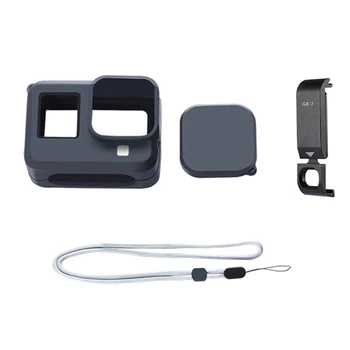 

Silicone Protective Case for GoPro Hero Black 8 Sports Camera Accessories with Rechargeable Battery Lid Door Cover