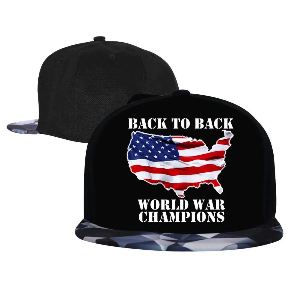 Назад к спине чемпионы мировой войны мужские и женские шляпы дальнобойщика, регулируемые хип-хоп Плоские бейсболки