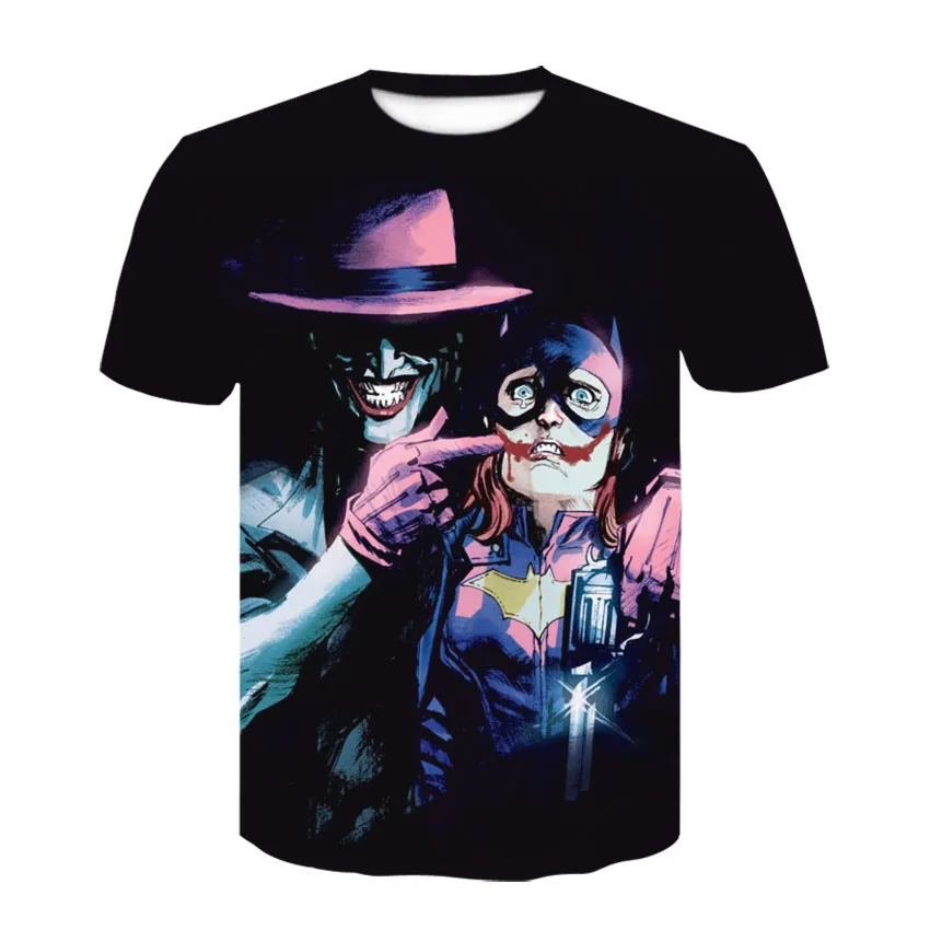 Забавная крутая 3D Футболка с принтом Джокера футболка в стиле панк Мужская