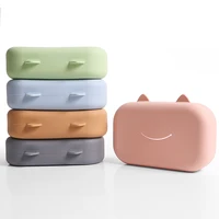 Soboba Tissue Box Cover 100% Silicone Kitty Cat Pattern Reusable Baby Care Wipe Box for Newborn Wet Wipe Box Holder 1
