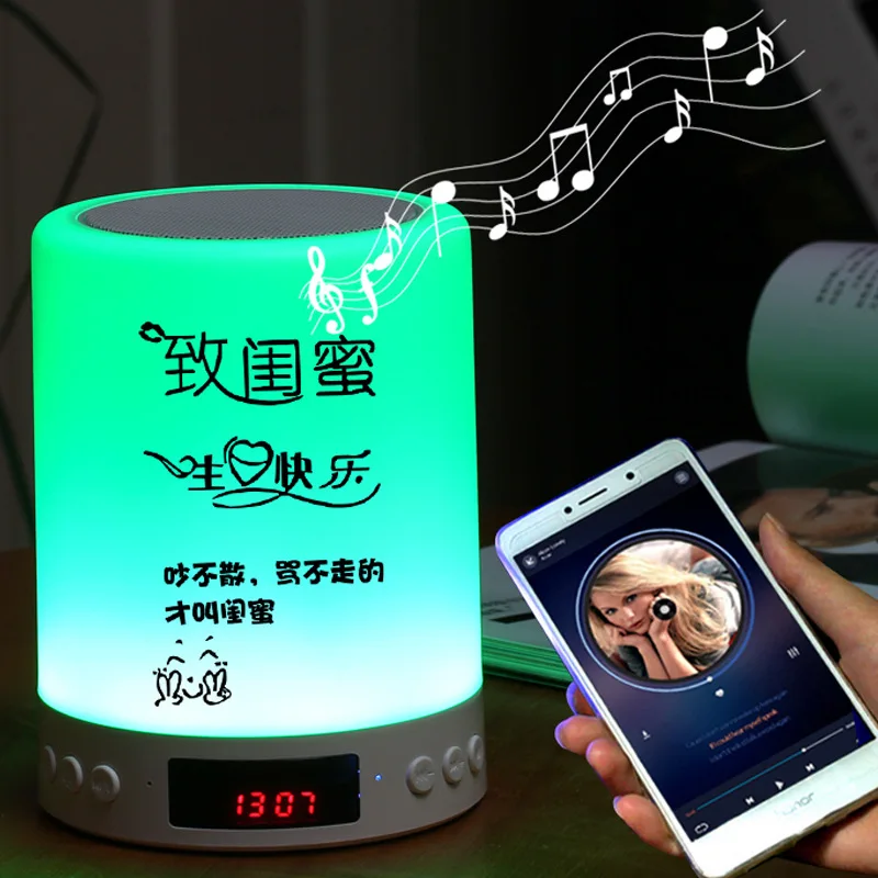 Персонализированные фото светодиодный ночник MP3 музыка дисплей Беспроводная