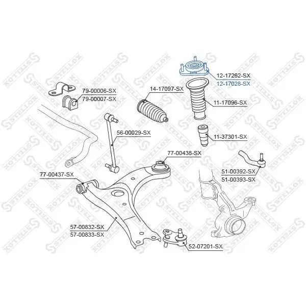 Опора амортизатора переднего Toyota Corolla 1.4/1.6 16V/1.8 16V