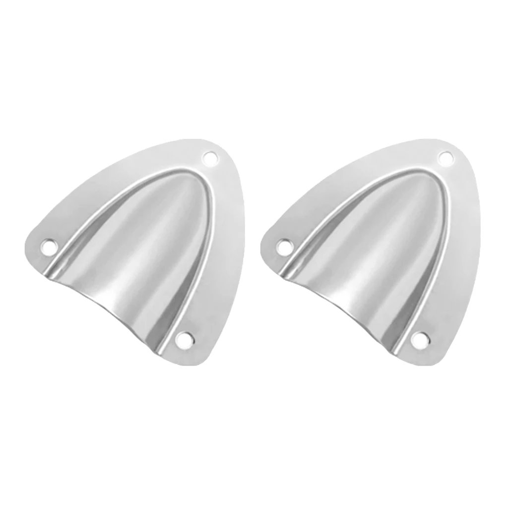 2 Sets 304 Stainless Steel Midget Clam Shell Wire Cable Vent Cover Silver