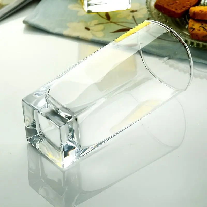 Утолщенная восьмиугольная стеклянная домашняя чашка для молока сока напитков