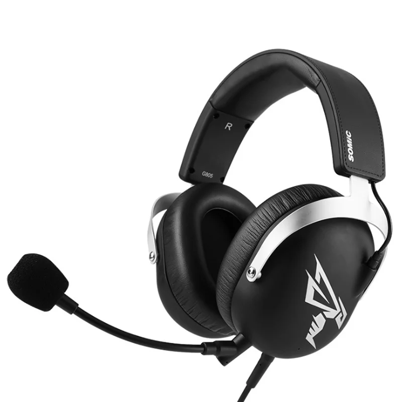 SOMiC G805 Esports Игровые наушники, стерео, виртуальная, 7,1, объемный звук, проводная, 3,5 мм, USB гарнитура с микрофоном для работы с компьютером