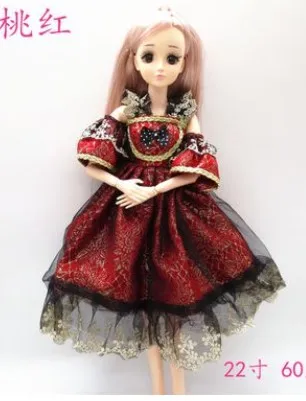 60 см красивое платье для куклы Bjd, Одежда для куклы, детские аксессуары для игрушек, 22 дюйма, Одежда для куклы, аксессуары для куклы для девочек