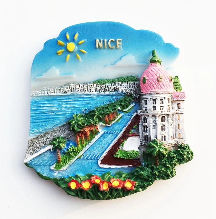 Magnete Frigorifero Antibes Francia - Souvenir In Resina, Dipinto A Mano - Foto 6