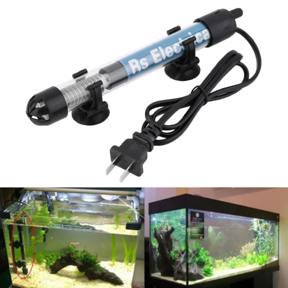 50w/100w/200w/300w US Plug Submersible Heater Heating Rod for Aquarium Glass Fish Tank Temperature Adjustment